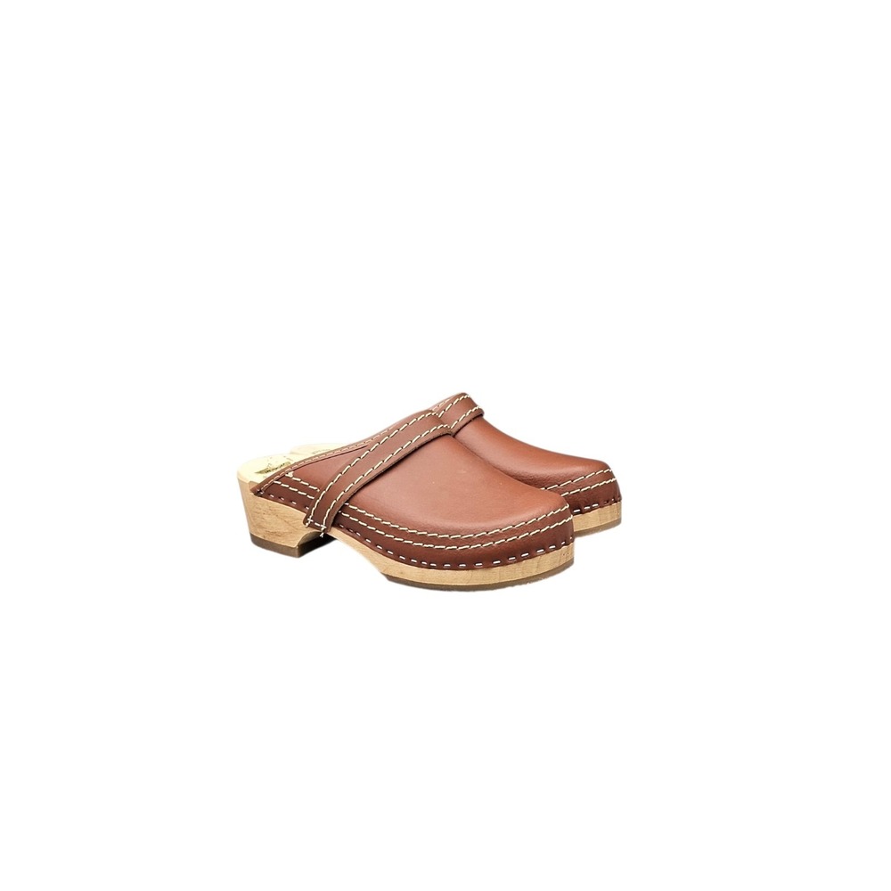 Simson Women's Size 37/ 6.5 US NWOB Open Stiksel Brown Wooden Orthopedic Clogs